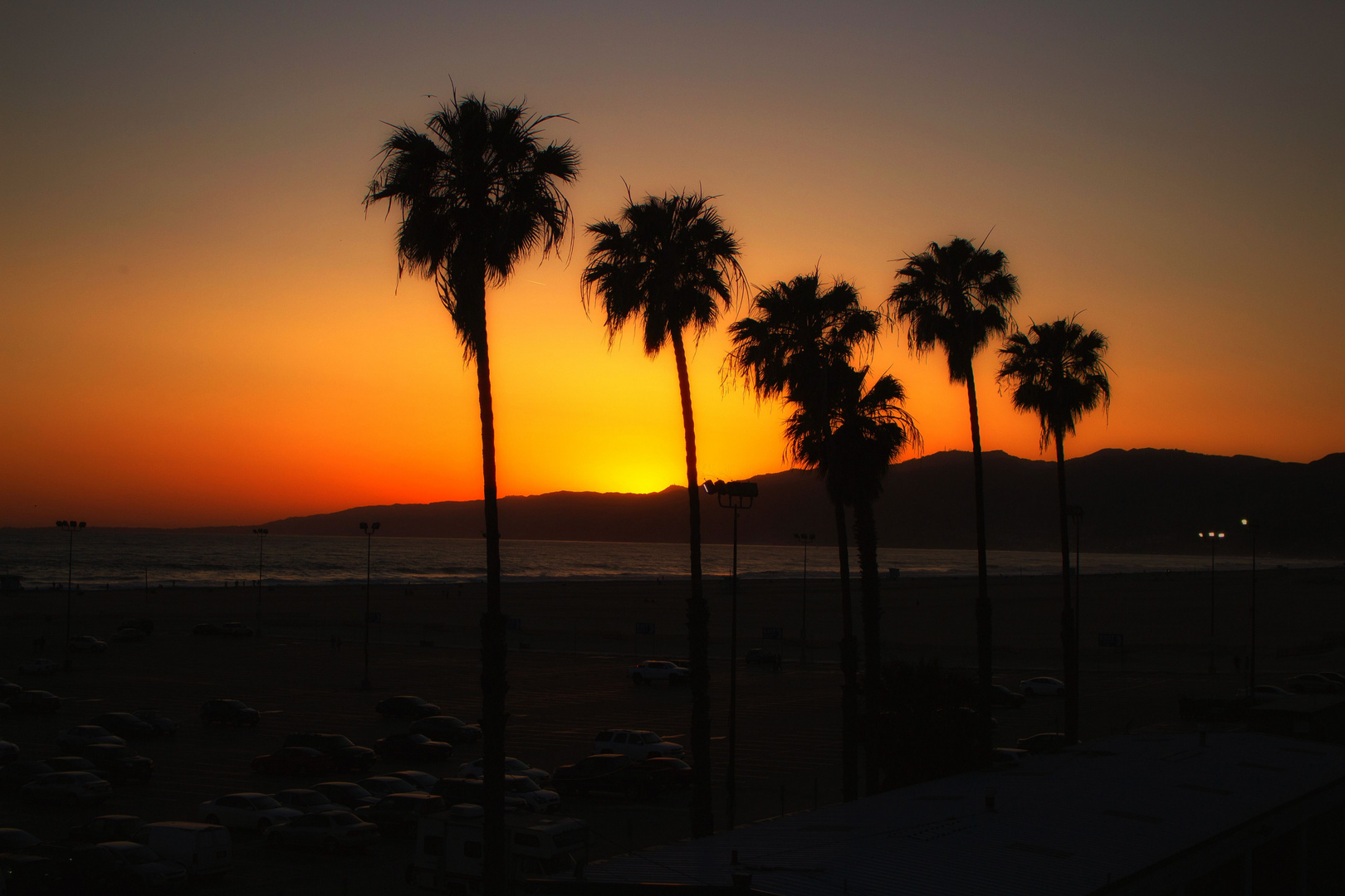 Sonnenuntergang Santa Monica Pier