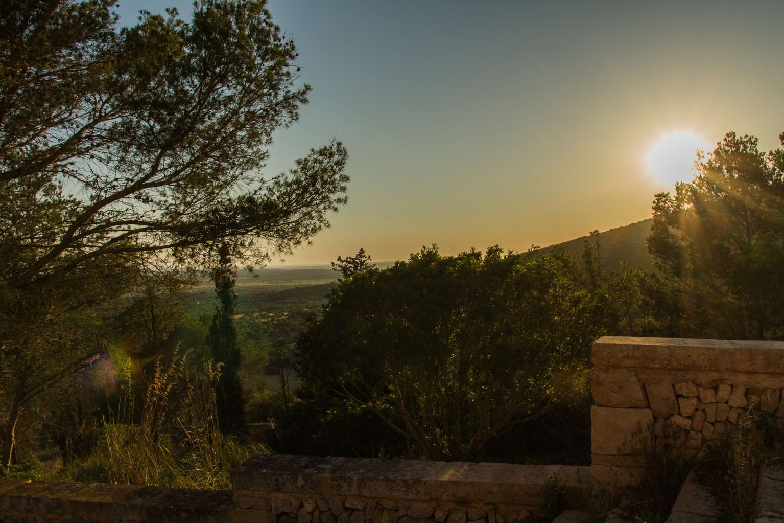 Sonnenuntergang Santuari de la Concolacio Mallorca