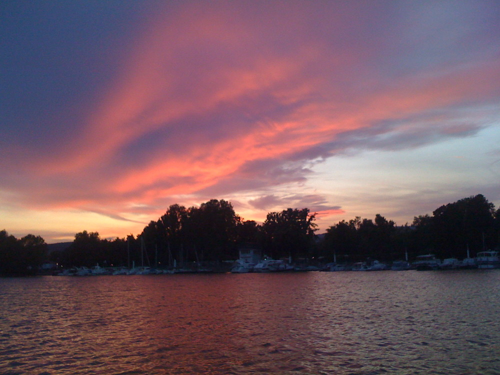 Sonnenuntergang Schiersteiner Hafen