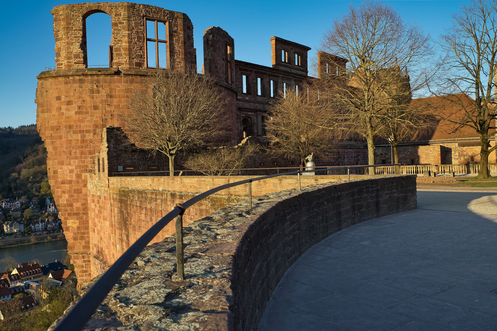 Sonnenuntergang Schloss Heidelberg