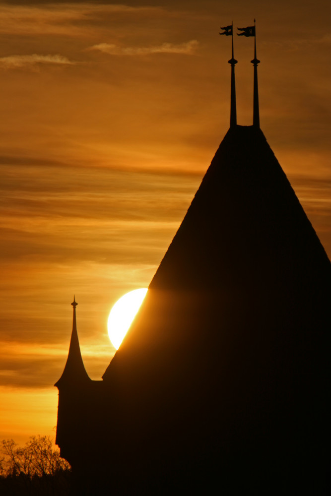 Sonnenuntergang Schloss Worb Nr.1