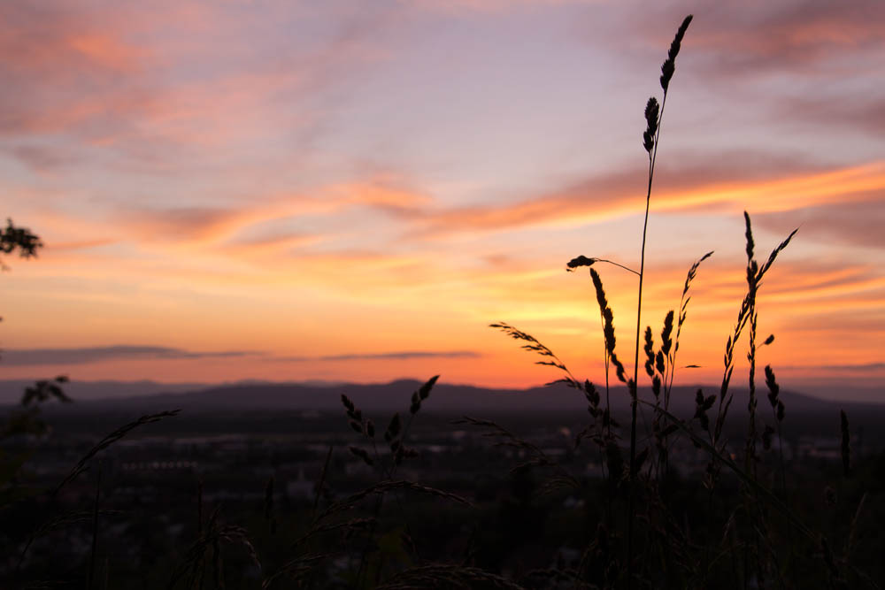 Sonnenuntergang Schlossberg