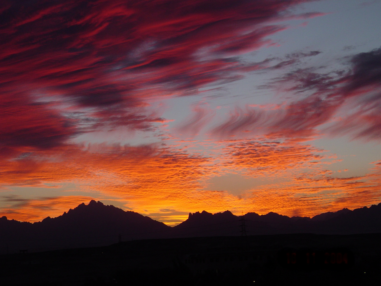 Sonnenuntergang schnell und intensiv