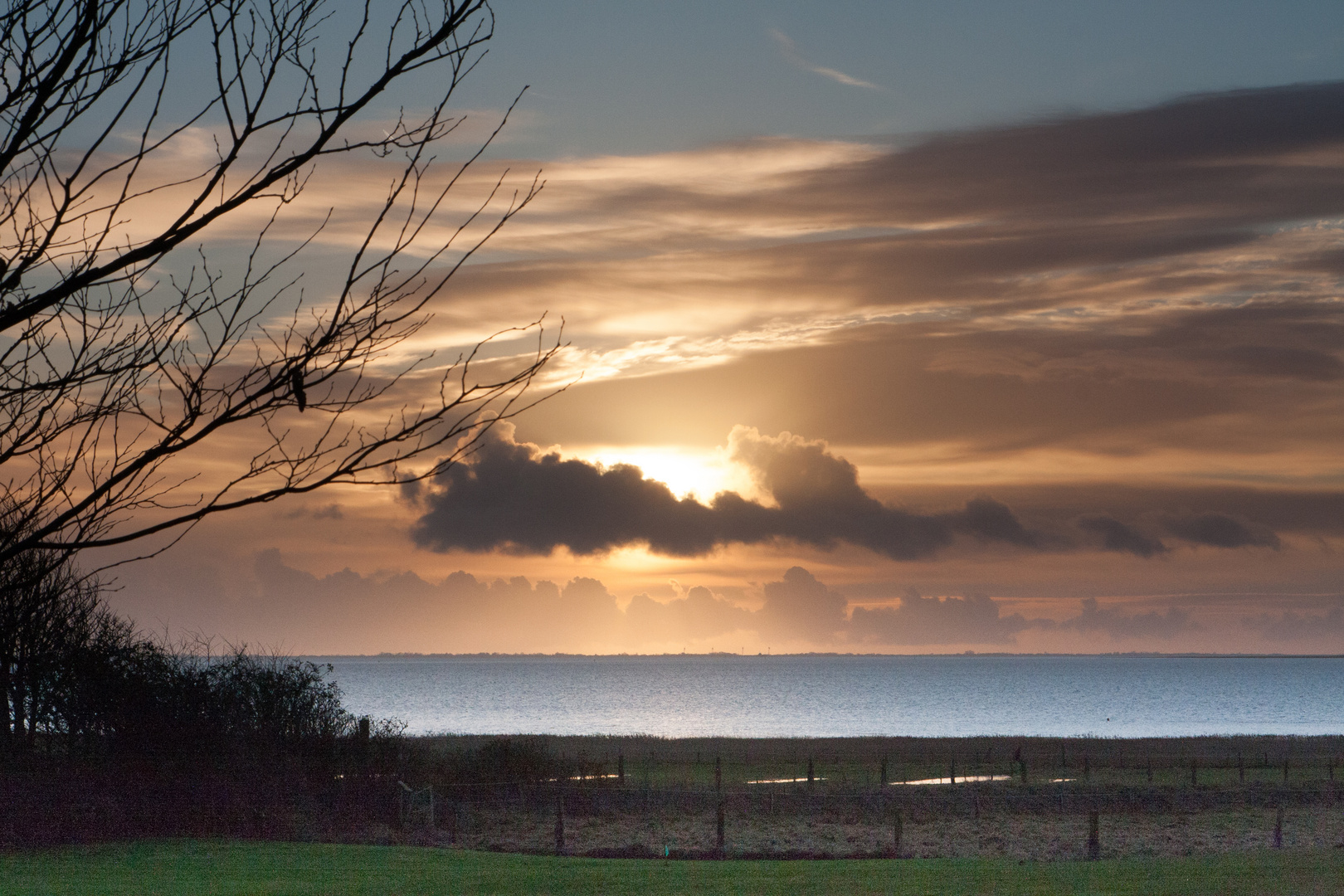 Sonnenuntergang Schobüll Nordsee