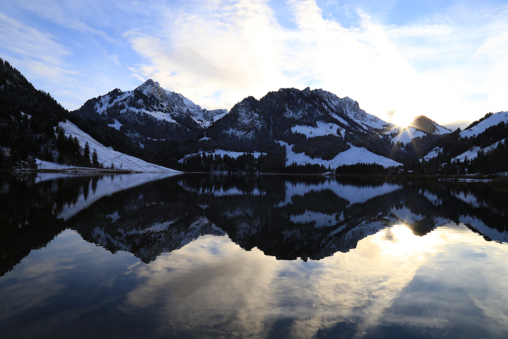 Sonnenuntergang Schwarzsee