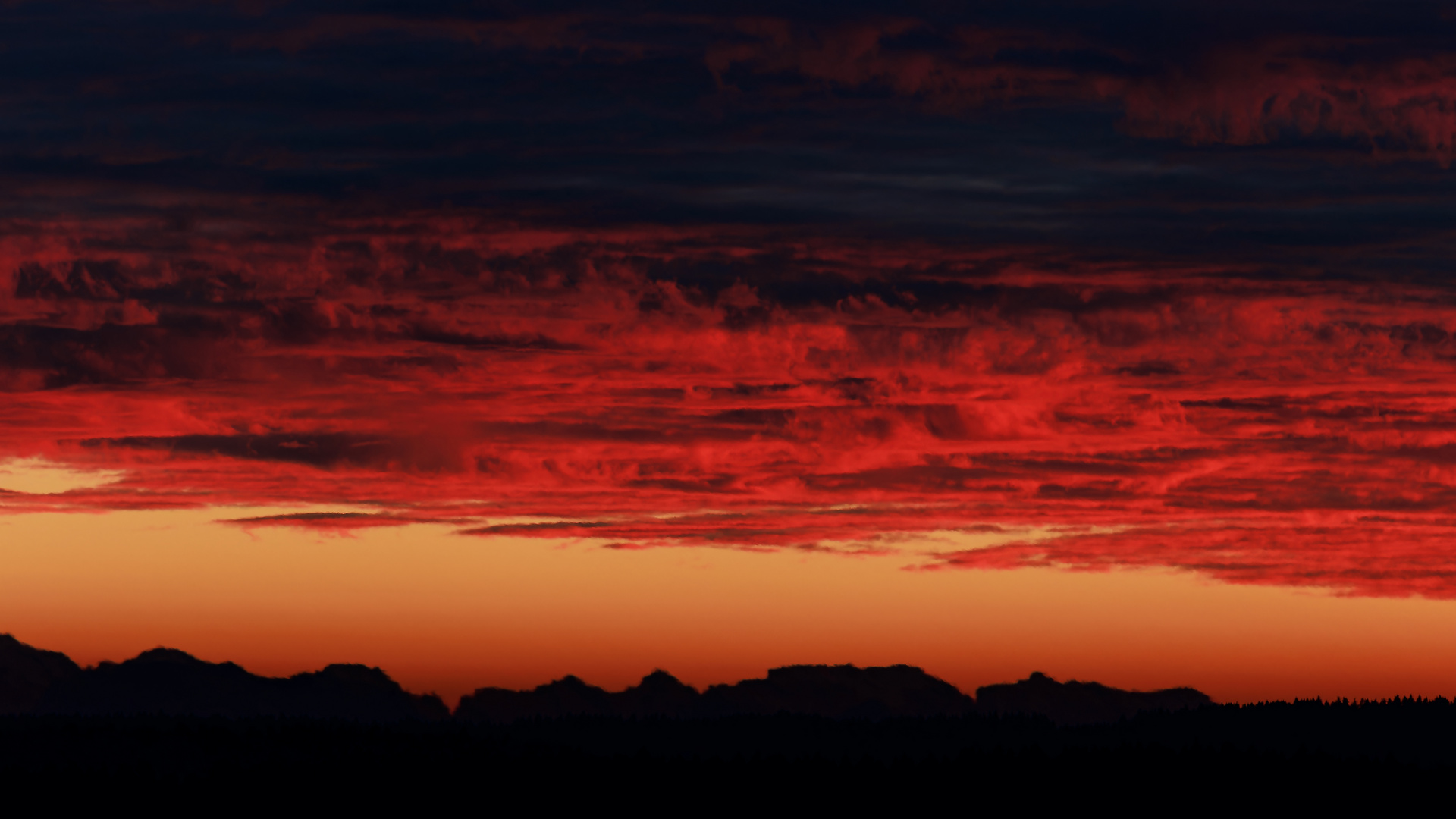 Sonnenuntergang Schweizer Aplen