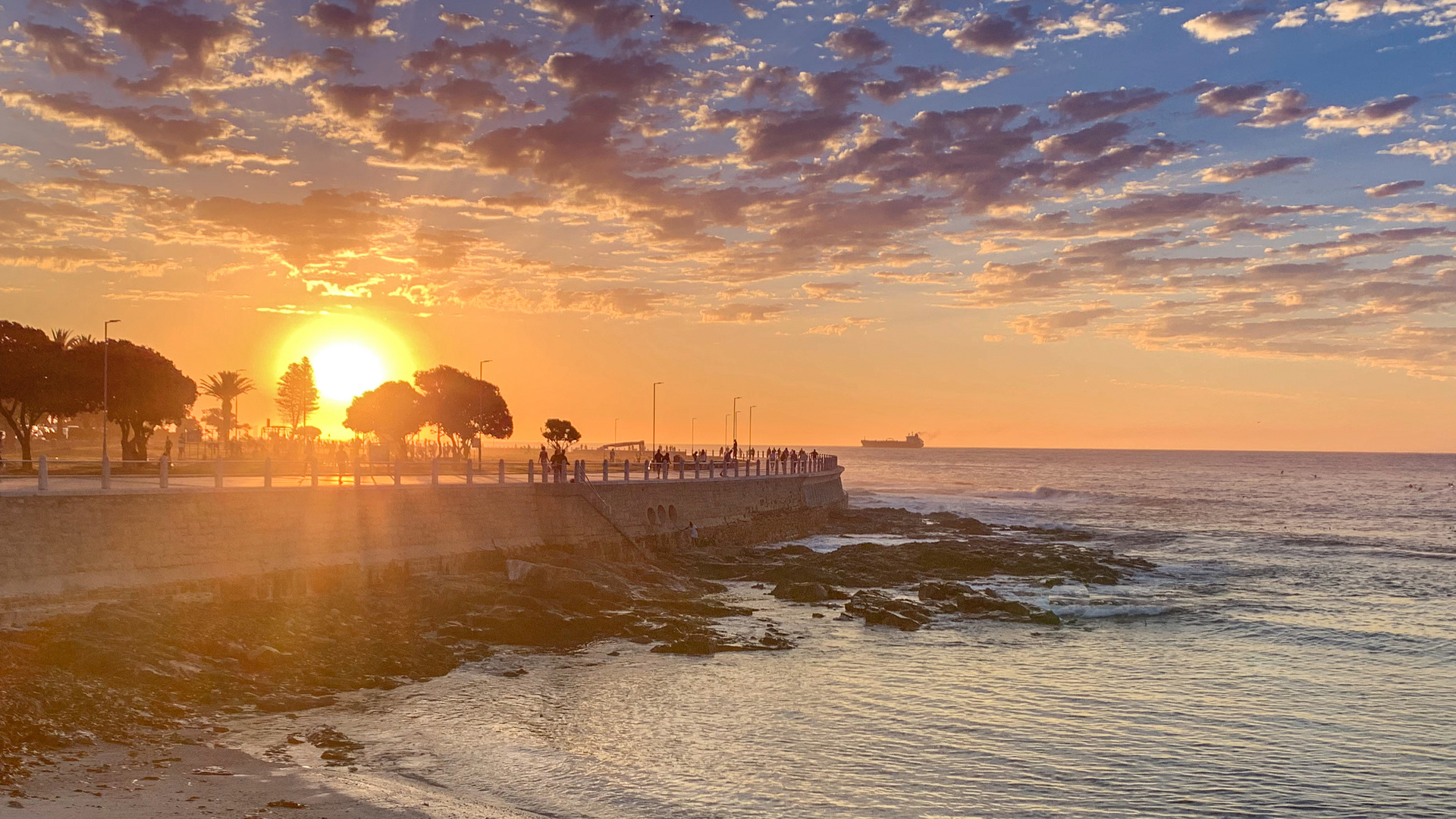 Sonnenuntergang Seapoint Kapstadt