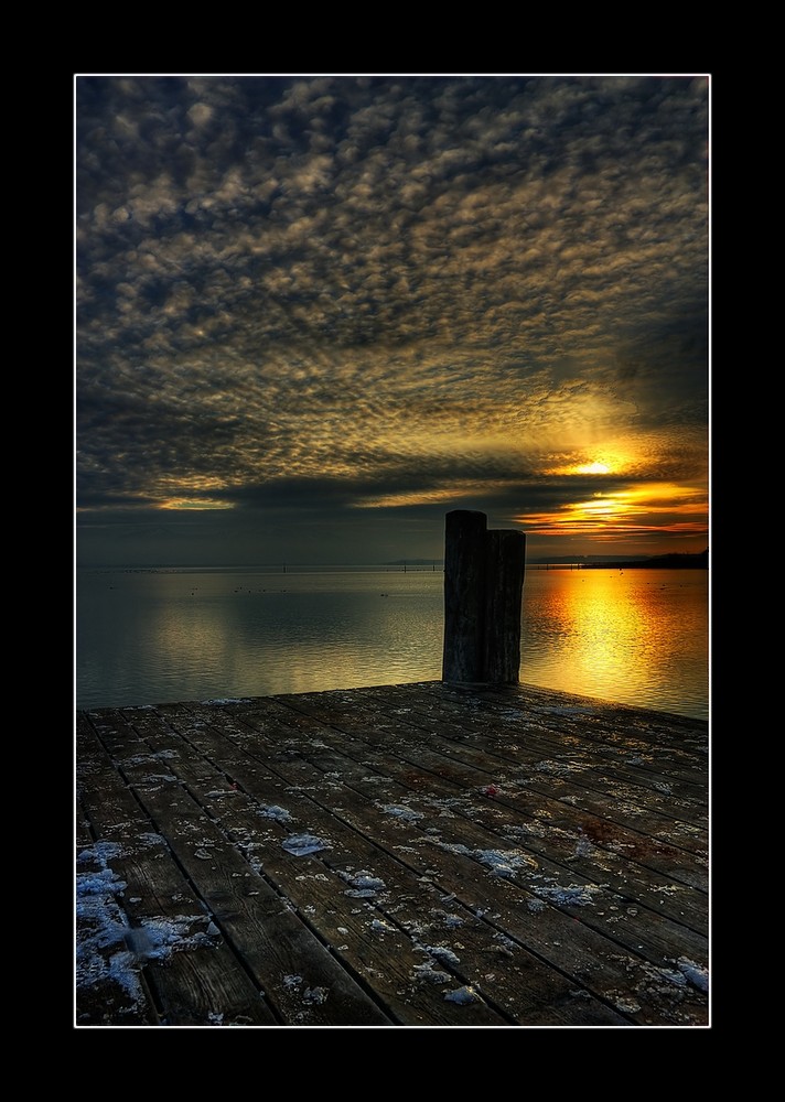 Sonnenuntergang Seebruck am Chiemsee