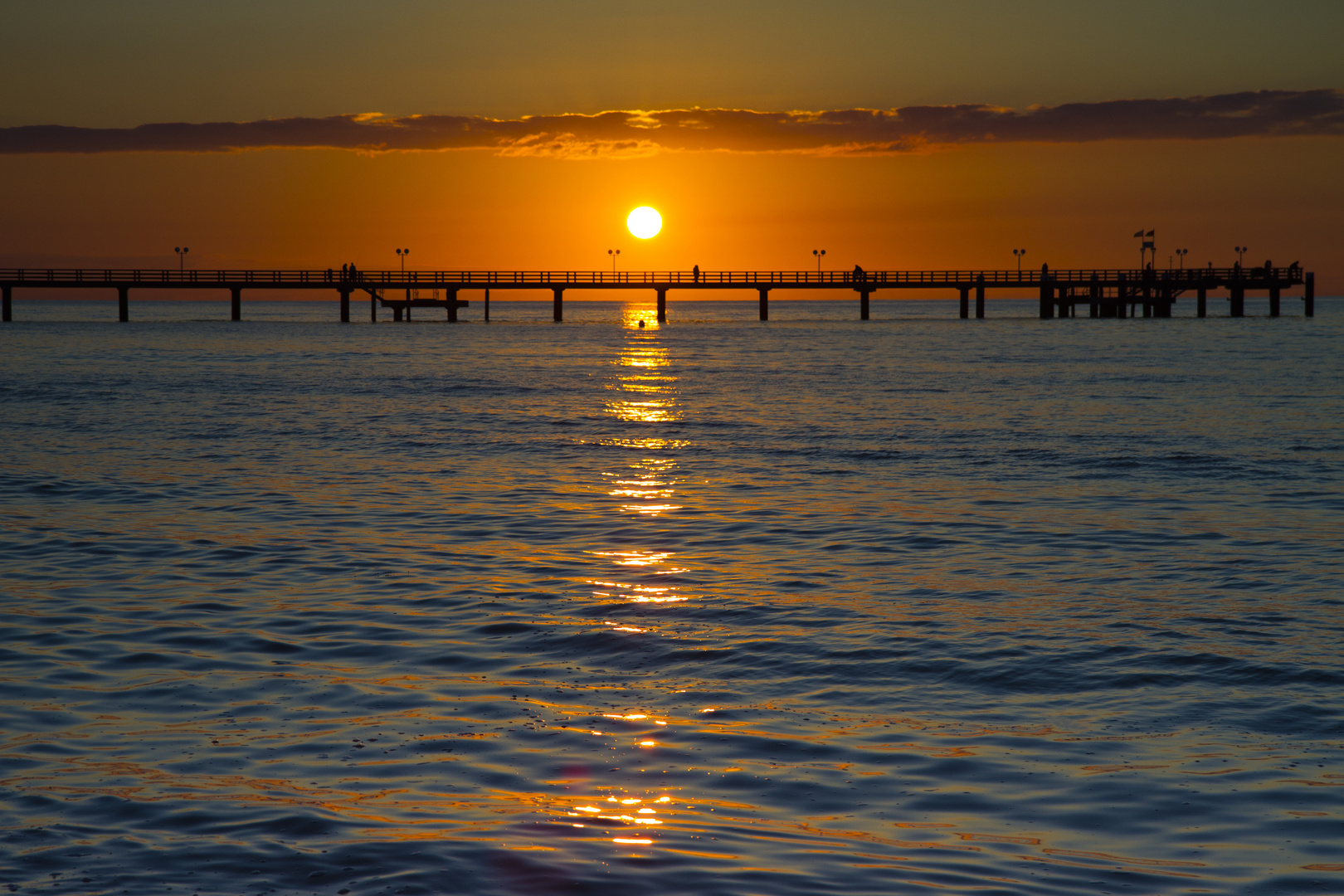 Sonnenuntergang Seebrücke Kühlungsborn