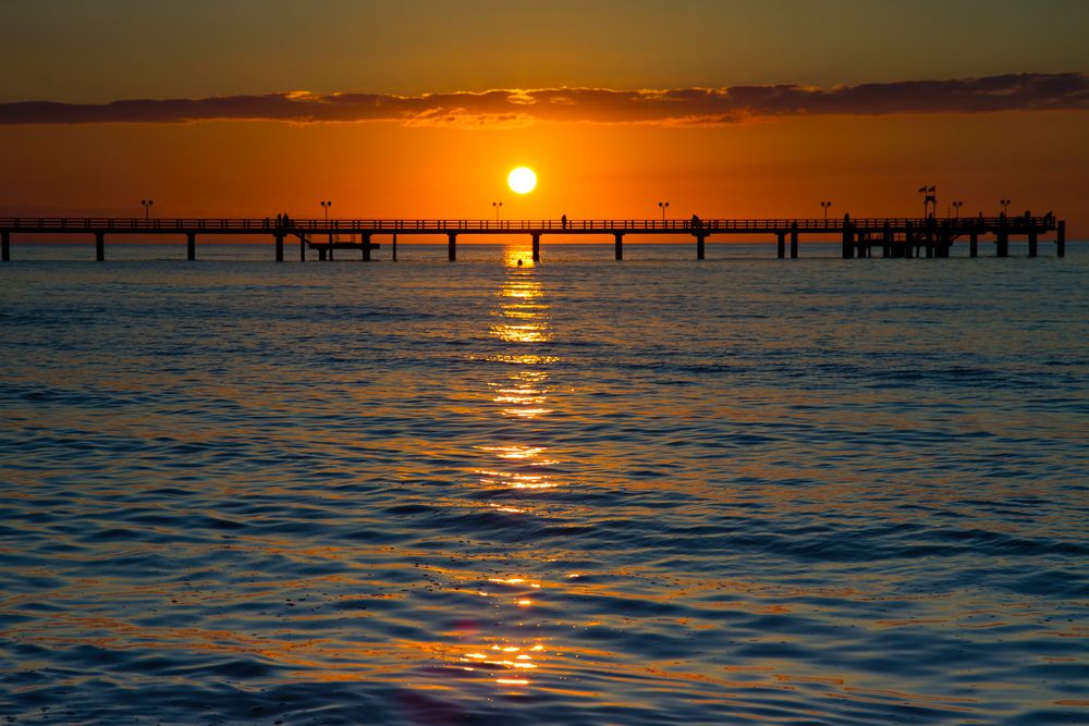 Sonnenuntergang Seebrücke Kühlungsborn