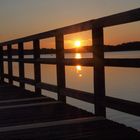 Sonnenuntergang Seebrücke Rechlin