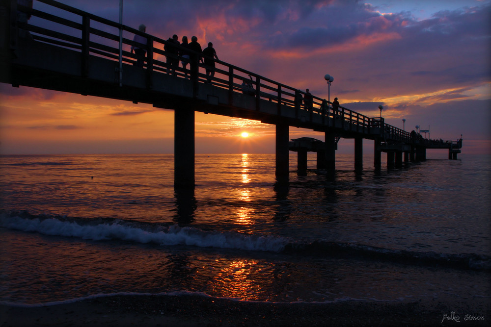 Sonnenuntergang Seebrücke Rerik