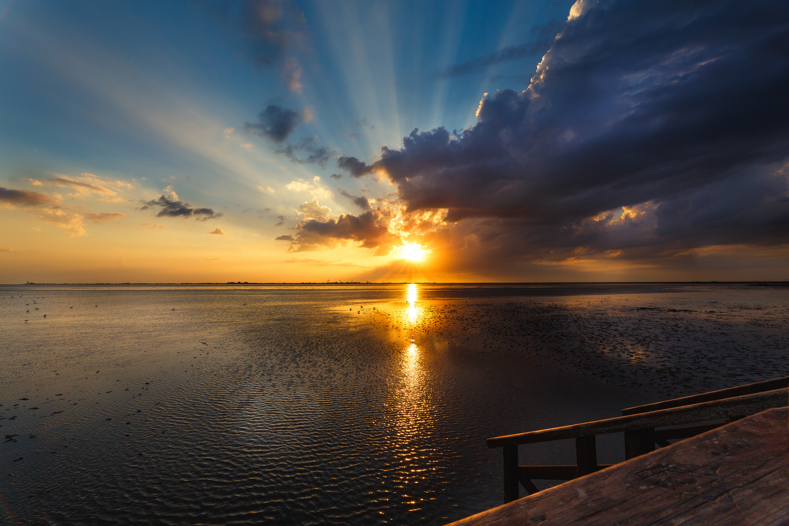 Sonnenuntergang Seebrücke Schobüll 