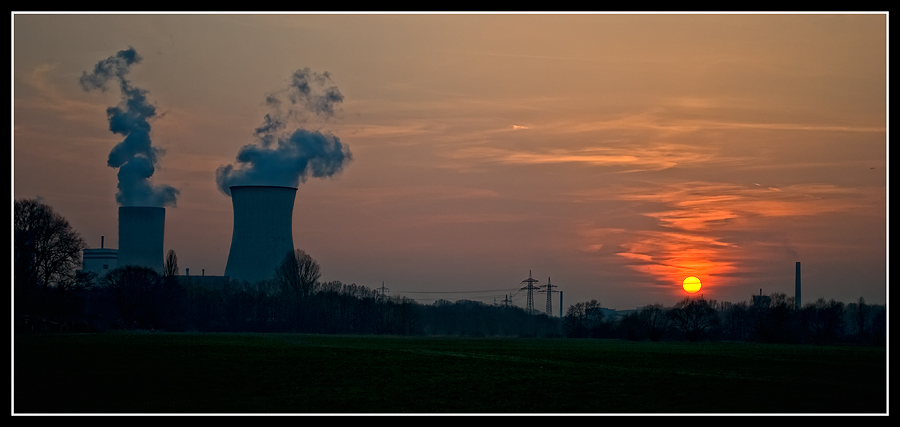 Sonnenuntergang Segelflugplatz Lünen