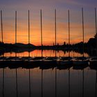 Sonnenuntergang Segelschiffschule in Wien