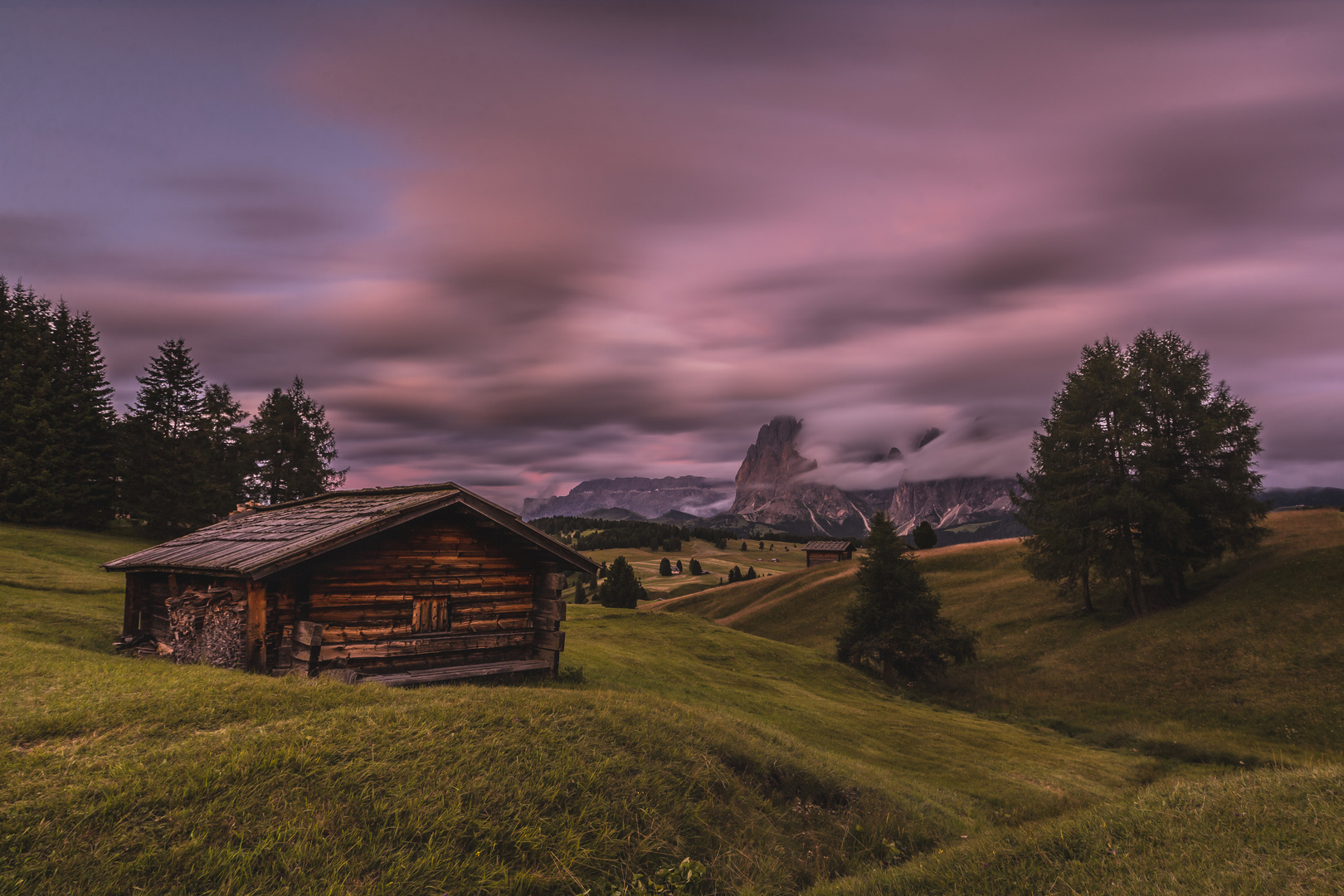 Sonnenuntergang  Seiser Alm 