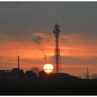 Sonnenuntergang - selten in Köln zu sehen !