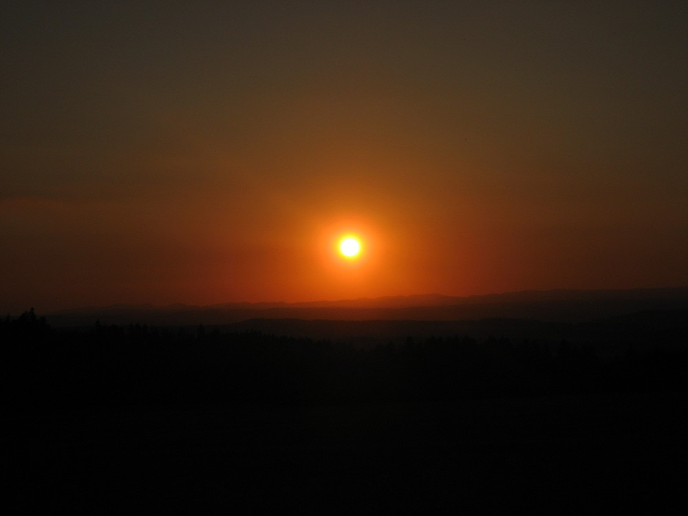 Sonnenuntergang so weit das Auge reicht