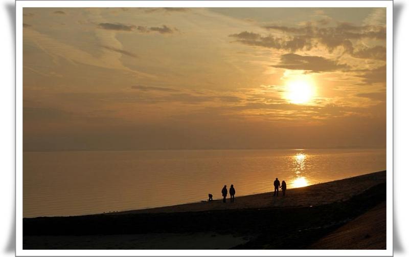 Sonnenuntergang-Spaziergang