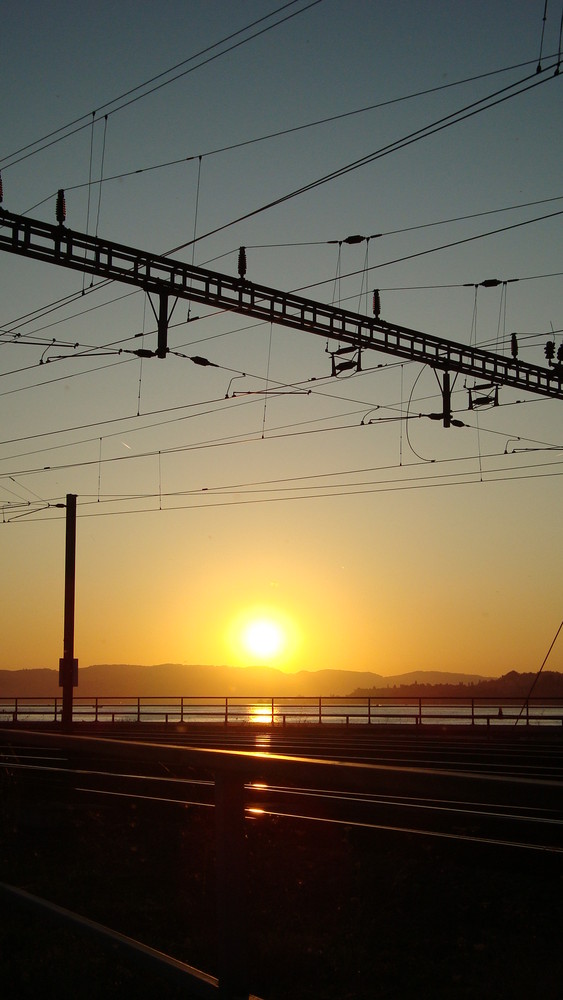 Sonnenuntergang - Stand Bahnhof Rapperswil