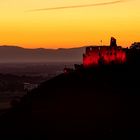 Sonnenuntergang Staufener Burg