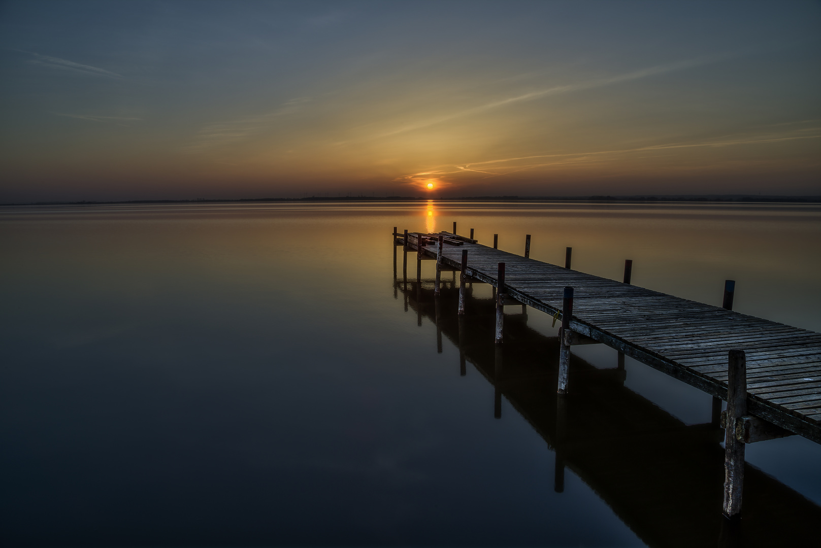 Sonnenuntergang Steg Dümmersee