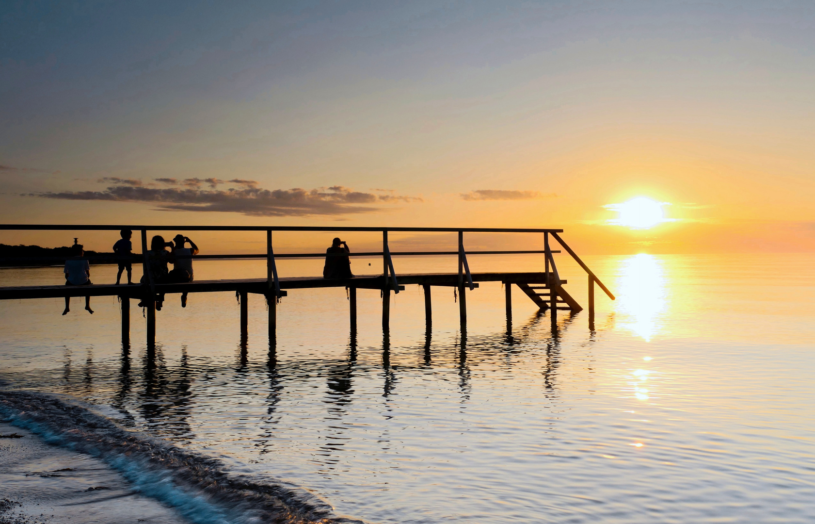 Sonnenuntergang Steinwarder Heiligenhafen.