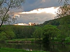 Sonnenuntergang-Stimmung im Bayerischen Wald