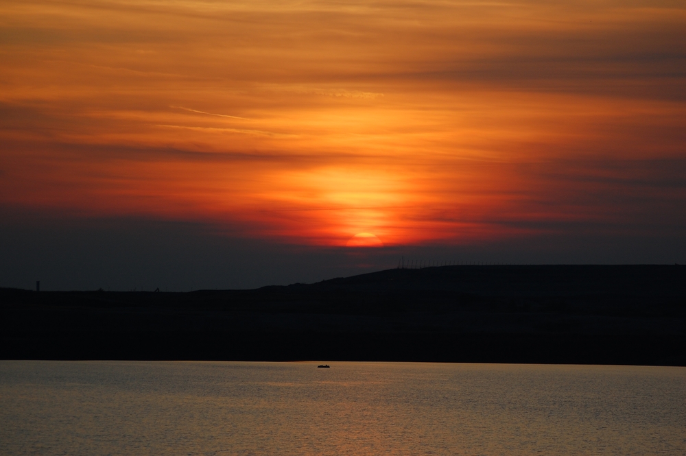 Sonnenuntergang Störmthaler See