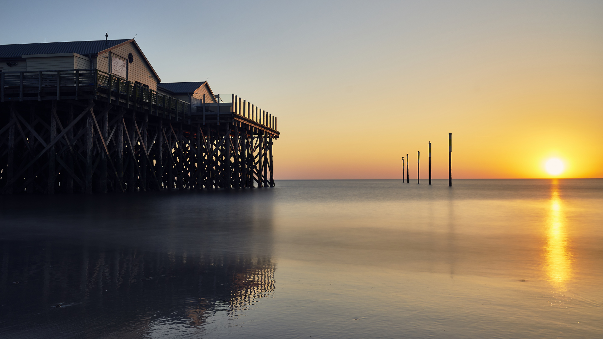 Sonnenuntergang St.Peter Ording Foto &amp; Bild sunset, sonne, meer