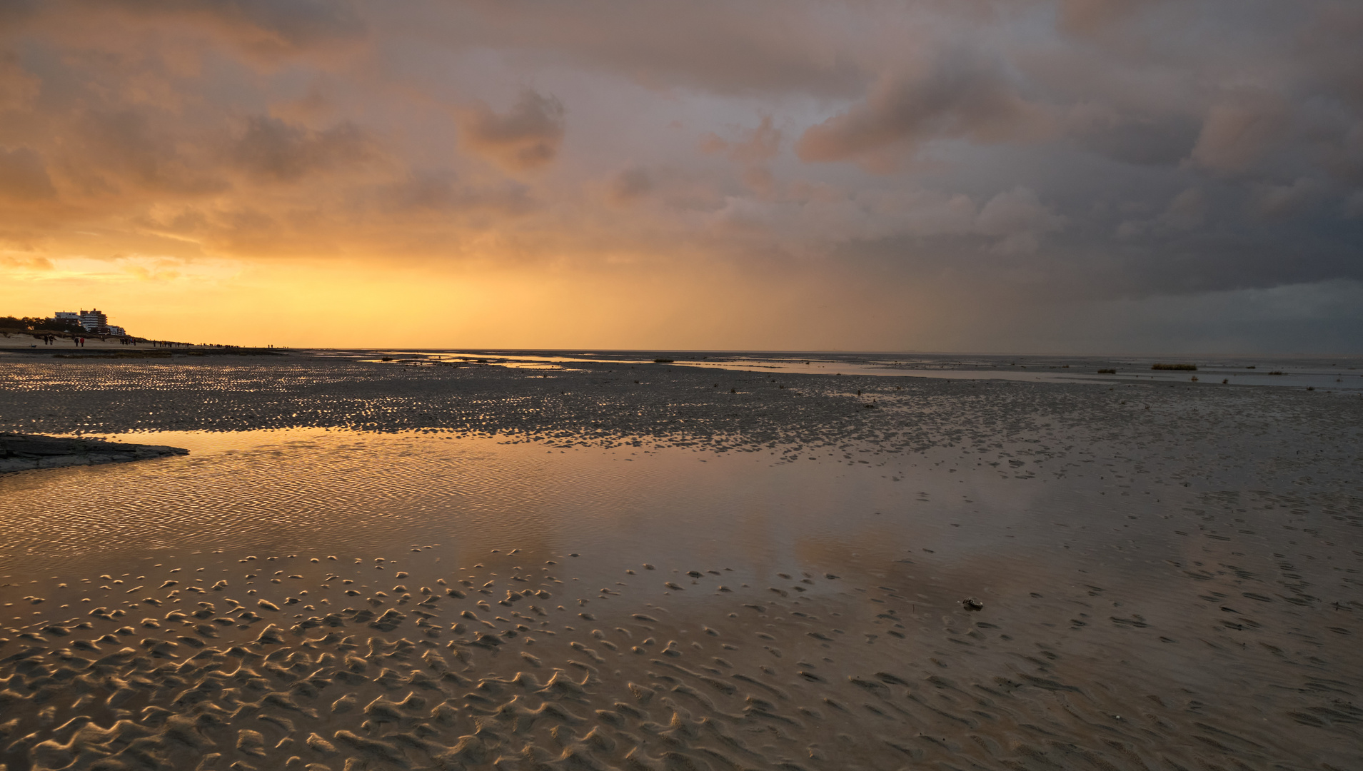 Sonnenuntergang Strand Cuxhaven