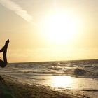 Sonnenuntergang Strand Darsser Ort im Januar