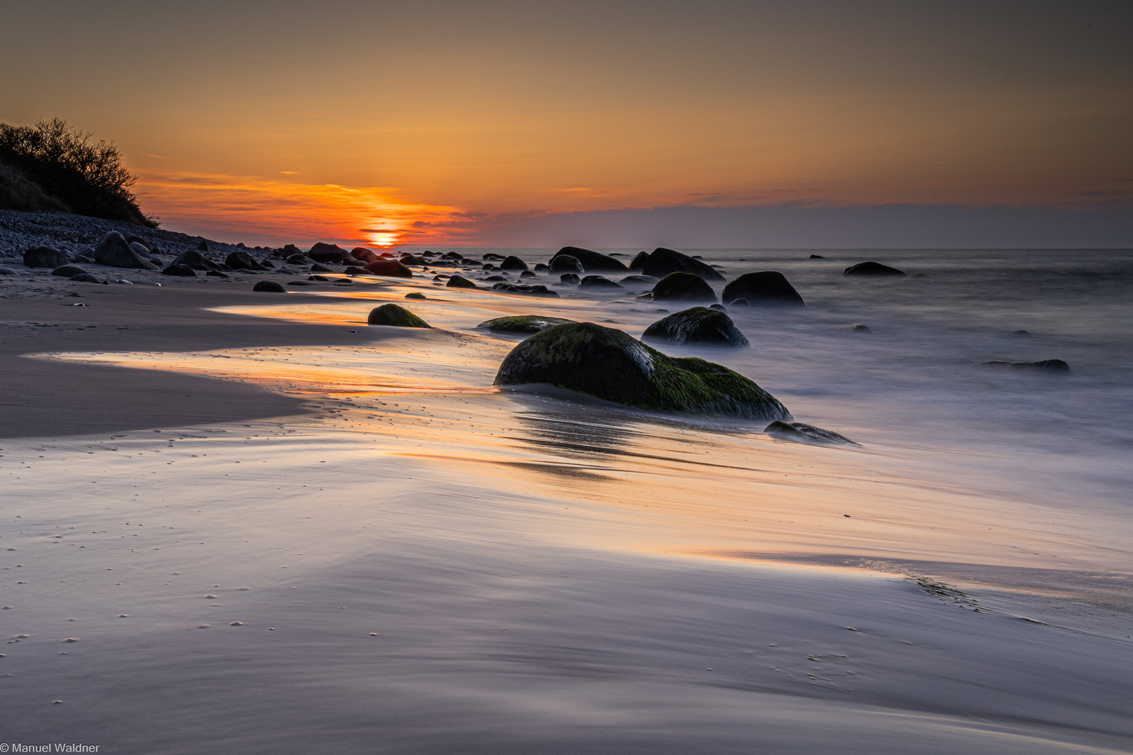 Sonnenuntergang Strand Nordufer Kap Arkona Foto & Bild deutschland