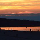 Sonnenuntergang-Strand-Ostsee