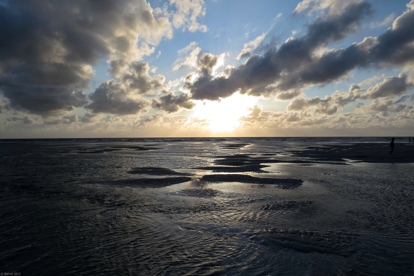 Sonnenuntergang, Strand, St. Peter-Ording