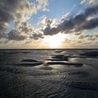 Sonnenuntergang, Strand, St. Peter-Ording