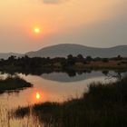 Sonnenuntergang. Südafrika, Pilanesberg Nationalpark