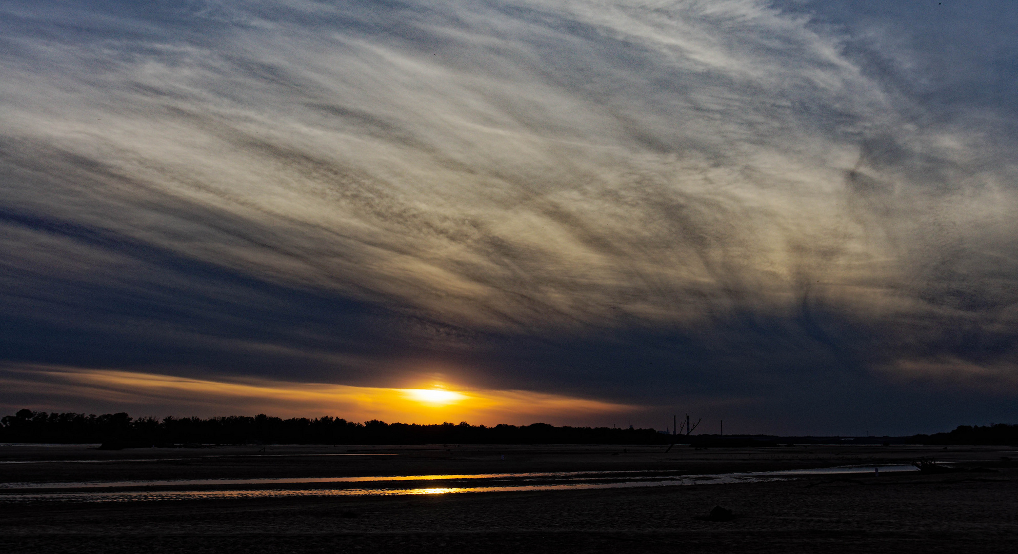 Sonnenuntergang südlich der S2