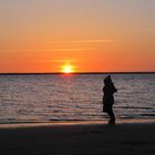 Sonnenuntergang, sunset, Langeoog, Strand, Meer