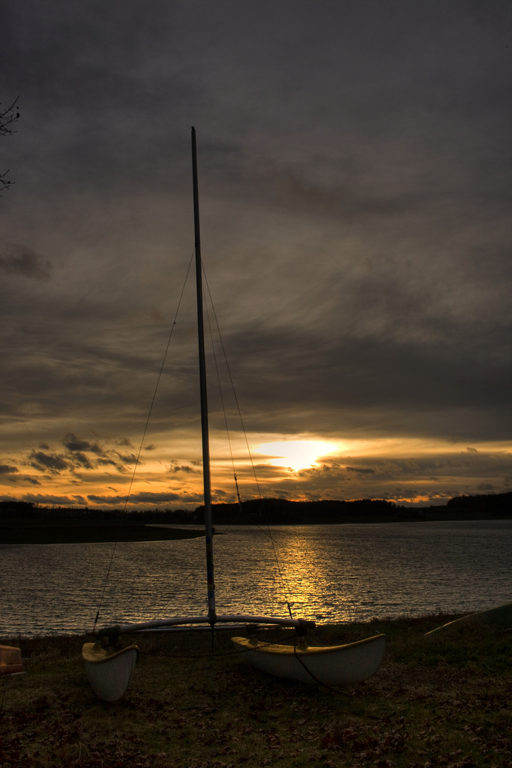 Sonnenuntergang Talsperre Pöhl