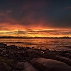 Sonnenuntergang Thailand nach Abendessen (Siehe Foto katze Dünsten)