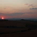 Sonnenuntergang Toskana 2019 in der Nähe des Val d'Orcia 