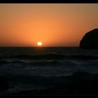 Sonnenuntergang Trebarwith Strand, Cornwall UK