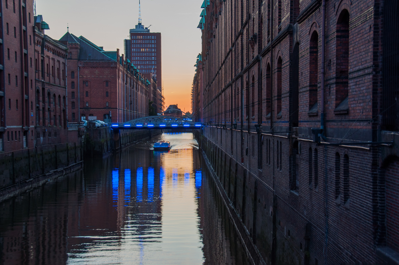 Sonnenuntergang trifft blue light