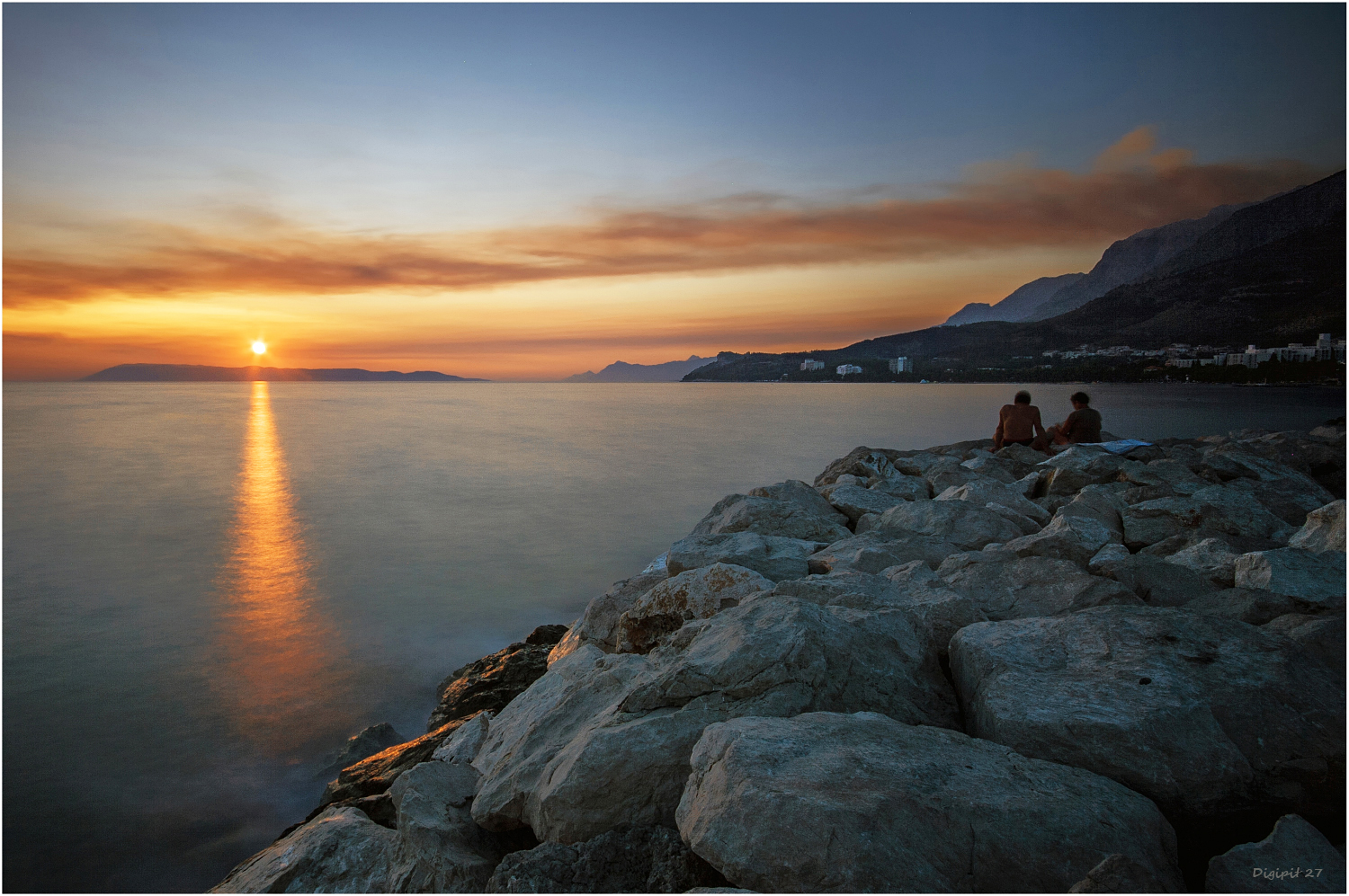 Sonnenuntergang Tucepi Kroatien 2017-01