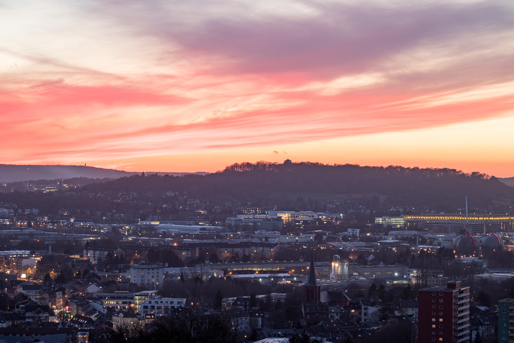 Sonnenuntergang über Aachen