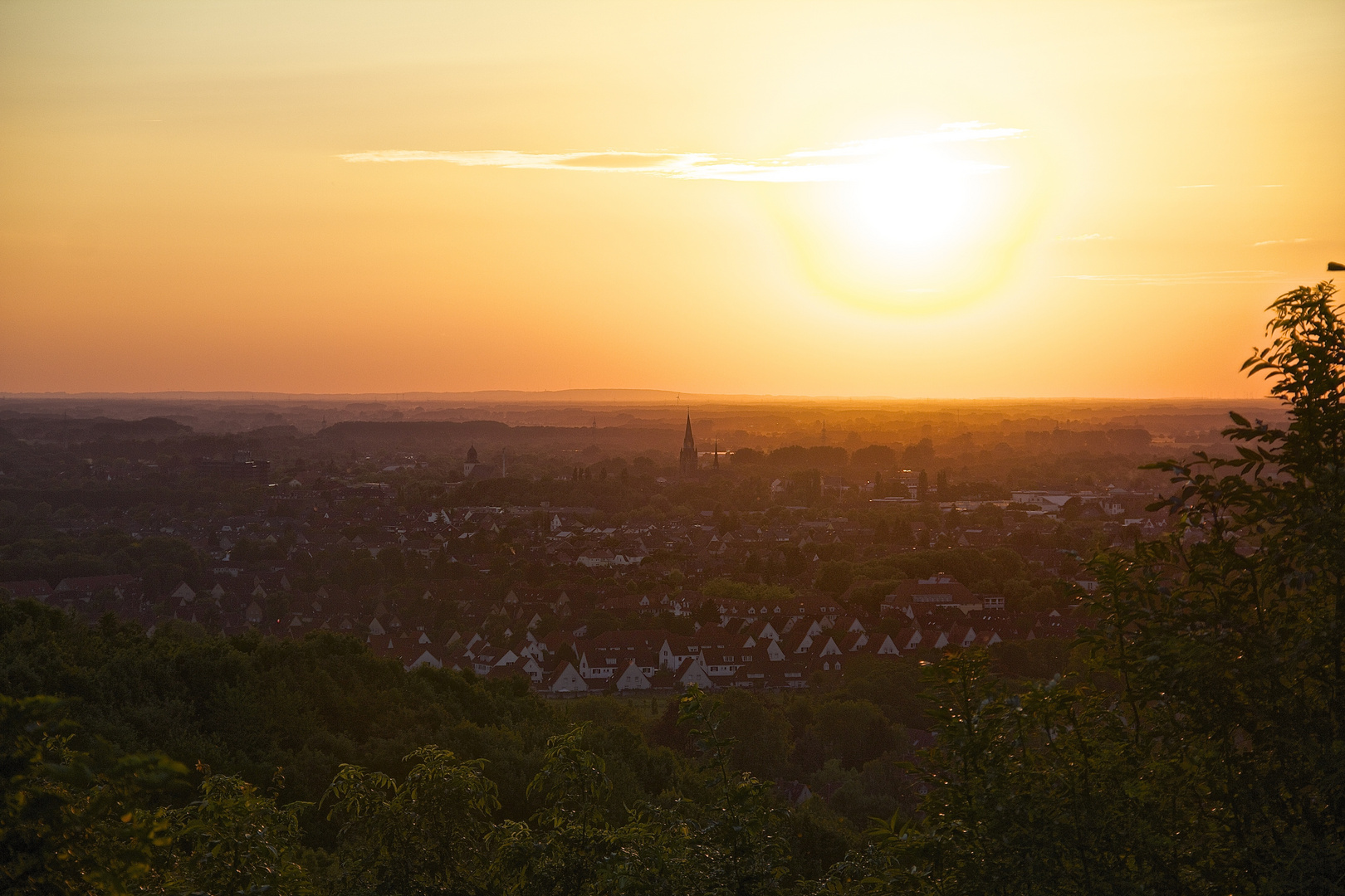 Sonnenuntergang über Ahlen