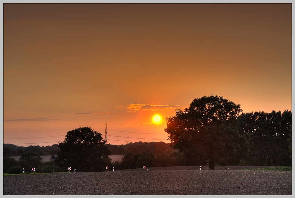 Sonnenuntergang über Ahrensfelde