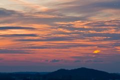 Sonnenuntergang über Alsdorf