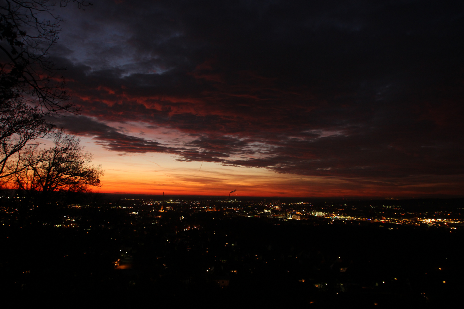 Sonnenuntergang über Aschaffenburg